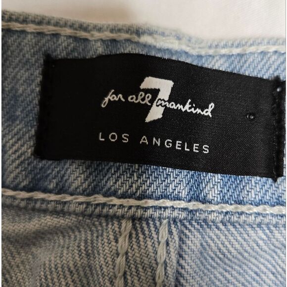 7FAM Alexa two tone high rise straight cropped jeans in Mulholland Drive 31 - Picture 7 of 15